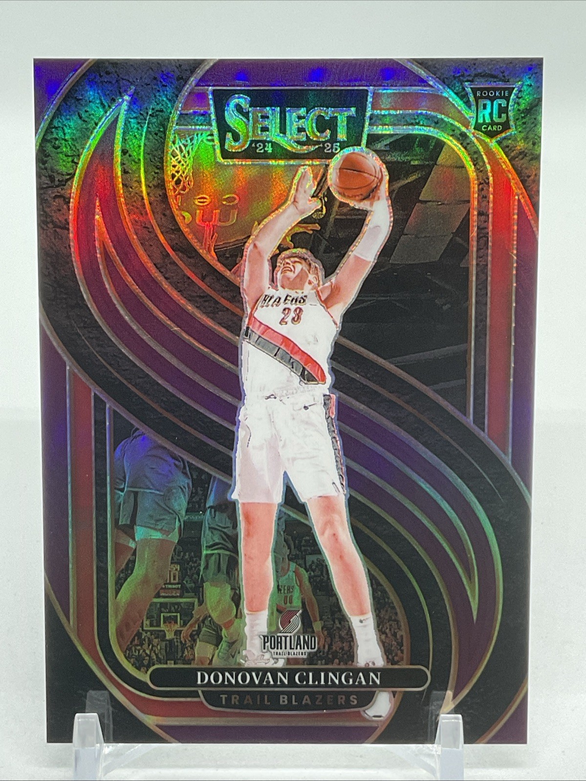 2024-25 Panini Select - Premier Level Donovan Clingan #199 Purple Prizm /99 (RC)