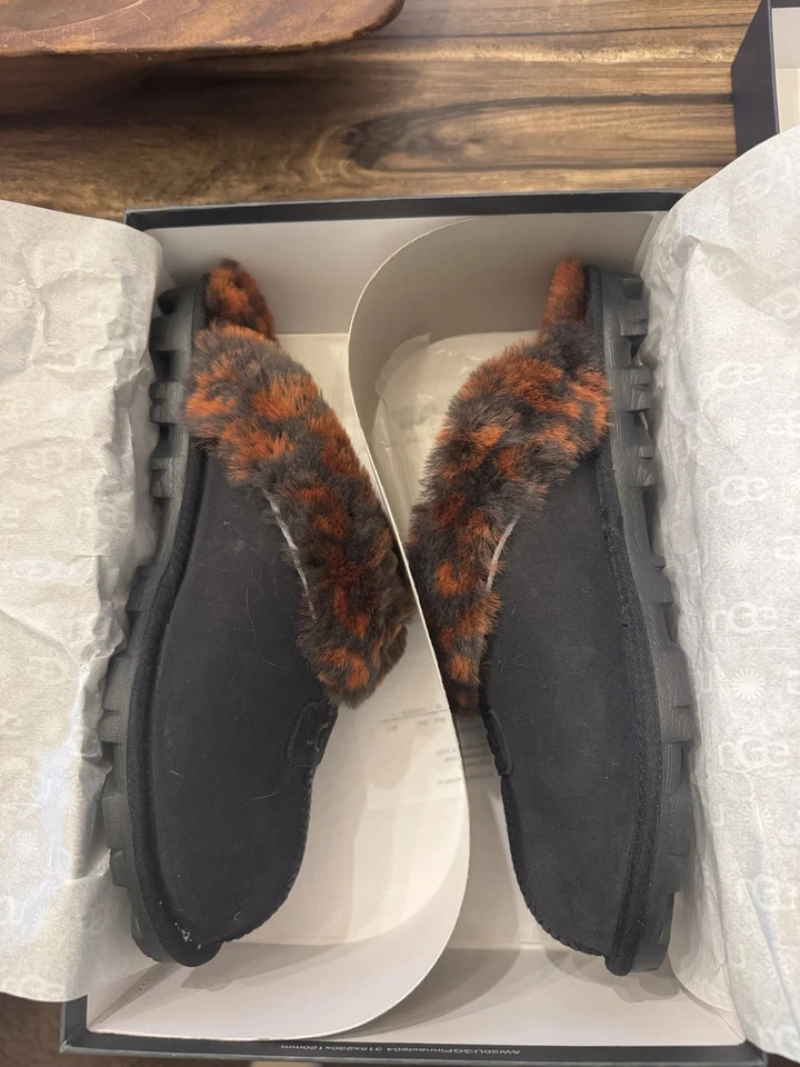 Zapatillas para mujer UGG Australia Coquette rojas y negras leopardo talla 10 nuevas en caja  Foto 3 de 4