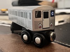 RARE Munipals NYC Subway R32 C Train Wooden Railway 2010 MINT CONDITION