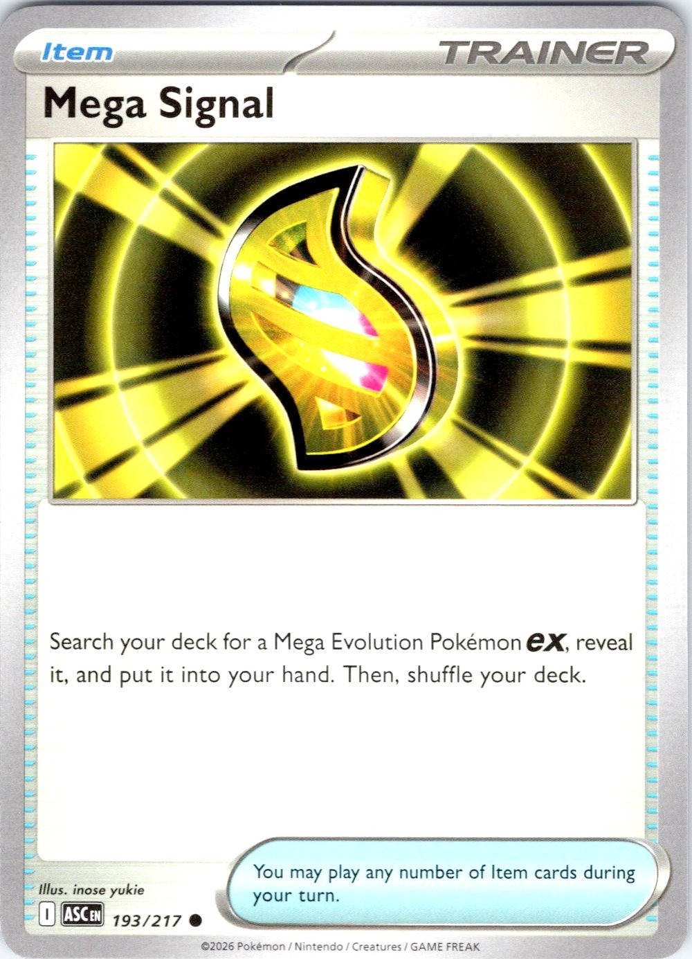 Mega Signal Common ME: Ascended Heroes 193/217 inose yukie