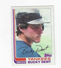 1982 TOPPS BUCKY DENT #240 NEW YORK YANKEES