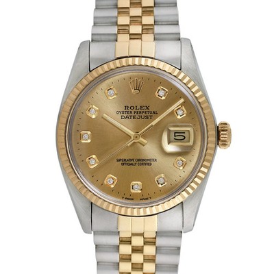 Rolex Men's Datejust 36mm Stainless Steel and 18K Yellow Gold Jubilee Wristwatch