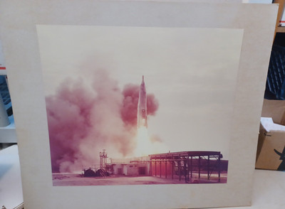 1957 Atlas ICBM Launch Color Photo by Air Photographic & Charting 20 x 24 RRGS3