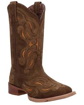 Laredo Women's Millie Suede Western Boot - Broad Square Toe - 2006