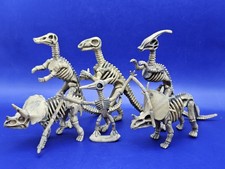 Dinosaur Fossils SKELETON Figures Jurassic Dino Toy Model Lot of 6 LOOSE