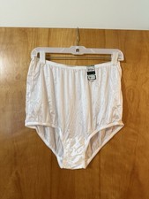 Vanity Fair Brief Panties Nylon Vintage 15712 Star White Panty NWT Macys 8 XL