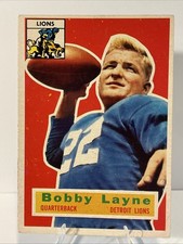 1956 Topps - Bobby Layne #116 EX Condition
