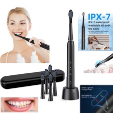 Smart Electric Toothbrush, Smart Timer 6 Brush Heads 3 Modes USB Rechargeable