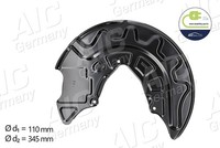 Aic Spritzblech, Bremsscheibe Vorderachse Links U.A. FüR Audi, Seat