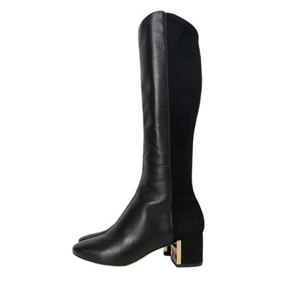 Tory Burch Damen Schuhe Stiefel Gr. 36 Schwarz Leder Damenstiefel Boots