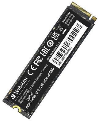 Verbatim Vi3000 PCIe NVMe 1TB SSD, M.2 2280 / M-Key / PCIe 3.0 x4 W26-AM6874