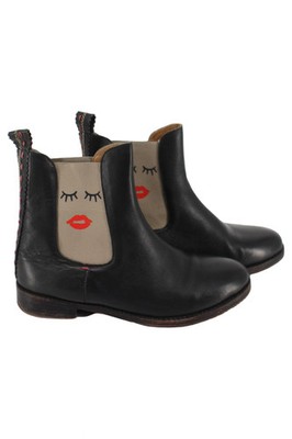 CRICK IT Damen Stiefelette Gr. 37 Schwarz Vintage Chelsea Boots Elegant