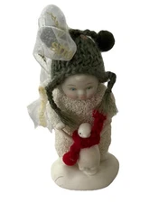 Dept 56 Snowbabies Celebrations Baby's First Steps Knit Scarf Hat No Box #796004