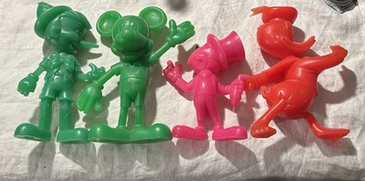 4x Vtg 1971 Marx Disney 6'' Figures Hard Plastic Pinocchio etc