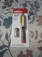 Hyper Tough 160-Lumen LED ALUMINUM PENLIGHT FLASHLIGHT Magnetic Tip Pocket Clip