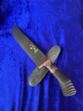 Uzbek Pichoq National Knife, Chust Region, Sharp Metal Blade, Leather Sheath