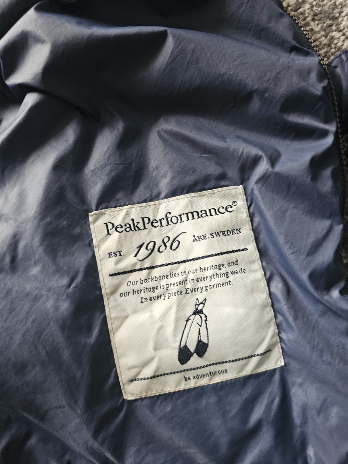 Peak Performance Down Jacket Men's Large Blue Fra… - image 13