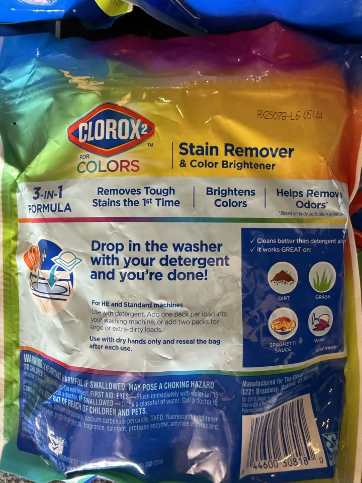 Clorox 2 Para Colores Quitamanchas Aclarador 40 Cápsulas (5 BOLSAS)- 200 en total Foto 2 de 2