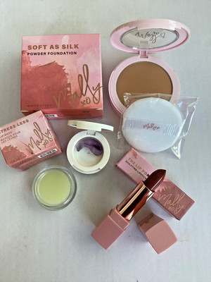 MALLY Make Up Set Medium Powder Foundation - Lippenmaske & Lippenstift