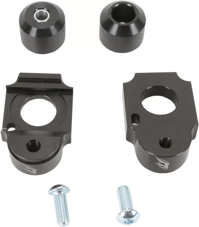 Deslizante de bloque de eje de carreras impulsado - negro motocicleta bicicleta de calle DRAX-102-BK Foto 2 de 4