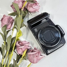 Used Olympus STYLUS SZ-16 Black CCD Digital Camera 24x Optical Zoom 16MP