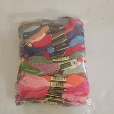 Embroidery Thread 100 Cotton Floss Large Assortment Colors 8M Sealed Bag 50