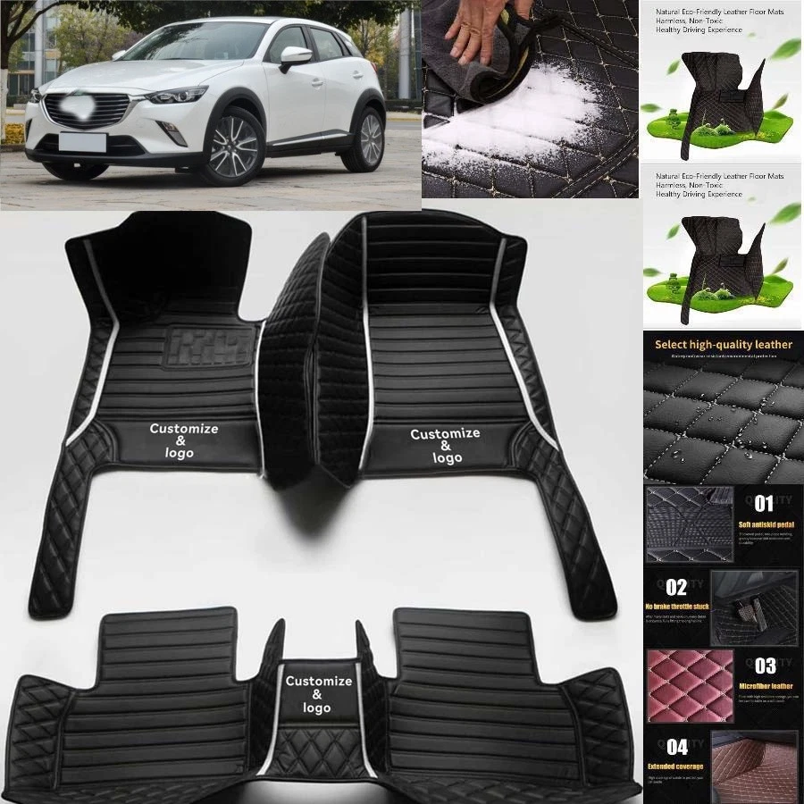 For Mazda CX-3 Car Floor Mats Luxury Waterproof Carpets Liners Interior Auto Foto 2 de 4