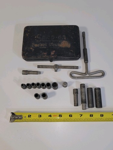17 Vintage 1930's Snap-On Set 9/32 Drive M-Sockets Break Bar Case Mechanics - Picture 17 of 24