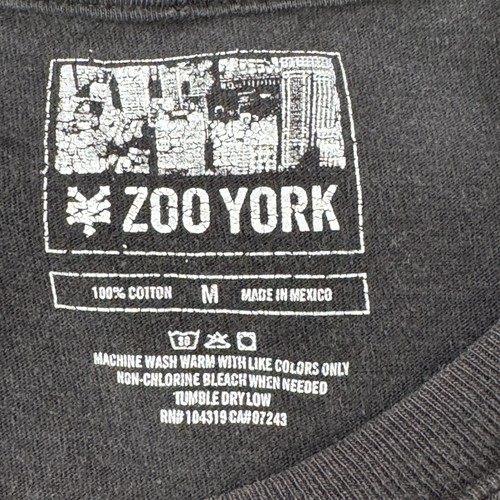 Zoo York Shirt Mens Medium Black New York City Graphic Urban Skate Tee Cotton - Picture 7 of 8