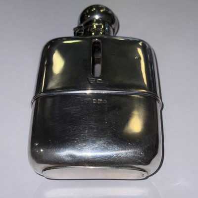 1903/1905 Silber Flachmann G & J W Hawkley Sheffield **GEPUNZT** Gesamt 300g