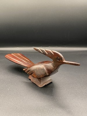 Hand Carved Wooden Bird Figure Roadrunner Statue Modern Heritage Grandpa