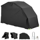 Uimoso Motorcycle Shelter Shed Cover Storage Tent Flip-Up w/ Lock Safe Garage S
