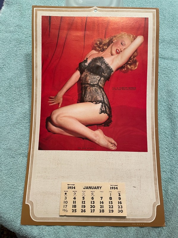 1954 Marilyn Monroe Calendar The Lure of Lace Complete