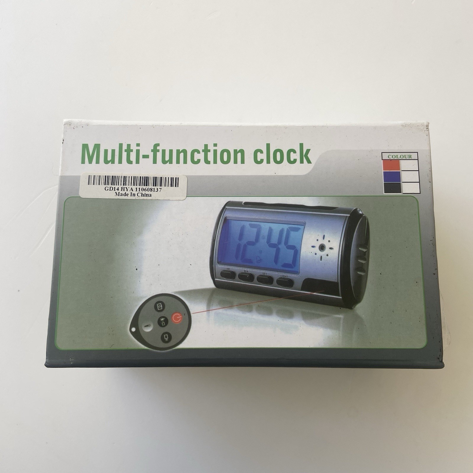 Multi-Function Clock & Covert Surveillance Device Remote Con