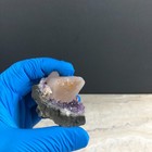 Calcite on Amethyst Crystal Cluster Mineral Specimen ZWF-7 — photo 9