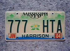 2004 Mississippi Magnolia License Plate