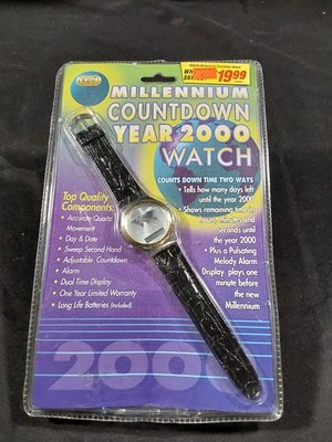Vintage Millennium Countdown Year 2000 Watch Vintage Nos Funky Weird Tech