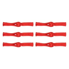 6 Pairs Chinese Knots Frog Buttons Red Buttons Fasteners, 3.54x0.47"