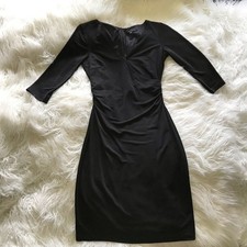 DAVID MEISTER BLACK RUCHED DRESS