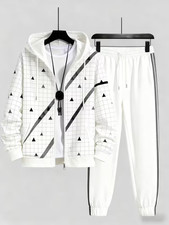 Men's Outfit 2 Piece Set Shirt Pants Suit PLUS SIZE BIG 4XL