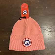 Genuine Canada Goose Men's Black Beanie - Warm Winter Cuffed Knit Hat