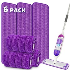6 Pack Reusable Mop Pads for Swiffer PowerMop, Power Mop Pads 15'' Microfiber...