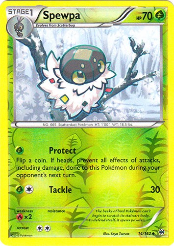 Spewpa - 14/162 - Uncommon - Reverse Holo Lightly Played BREAKthrough