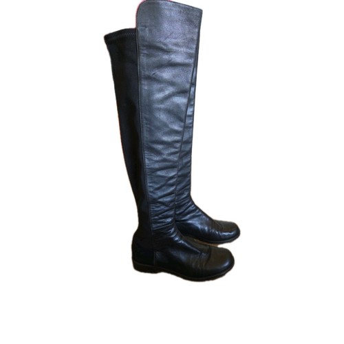 Stuart Weitzman Black Lift Leather 5050 Over-The-Knee OTK Riding Boot 7 - Picture 5 of 11