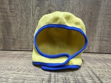 Patagonia kids size small yellow fleece winter hat logo detail