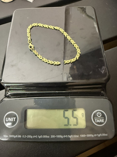 14k 585 Solid Yellow Gold Heart Arrow Link Bracelet 7.5” 5.5 grams For Repair - Picture 1 of 6
