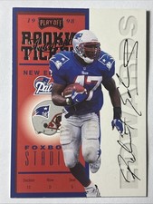 1998 Playoff Contenders #93 Robert Edwards On Card Rookie Auto Patriots. rookie card picture