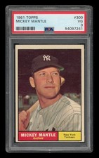 1961 Topps Set-Break #300 Mickey Mantle PSA 3 VG