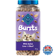 Blue Buffalo Crunchy Creamy Cat Treats Liver Beef 12oz Tub Training