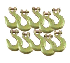 10Pk 1/2" Clevis Slip Hook 11,300 # WLL G70 Tow Chain Hook for Truck Trailer